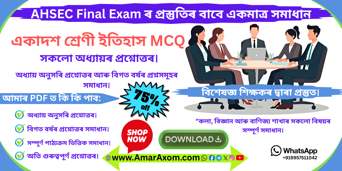 একাদশ শ্ৰেণী Class 11 History MCQ Question Answer