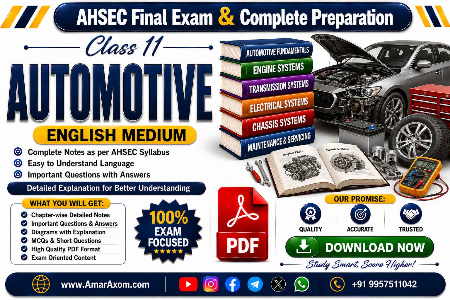 AHSEC Class 11 Automotive Question Answer Solutions