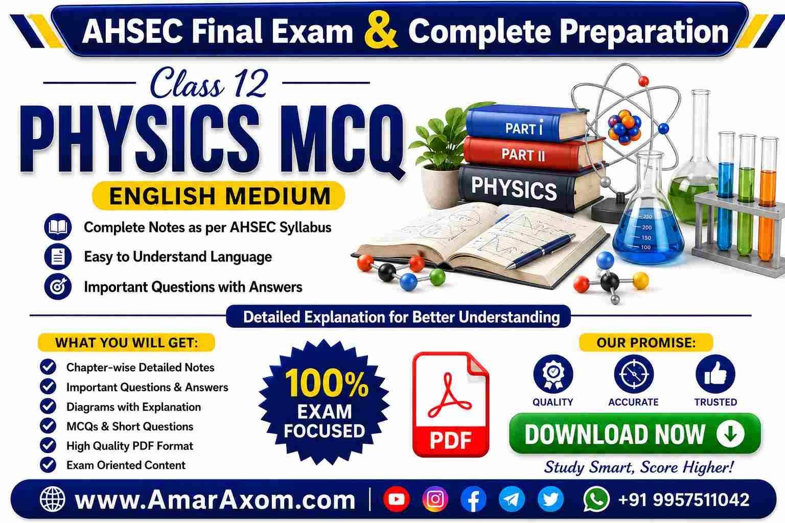 Class 12 Physics MCQ Solutions English Medium